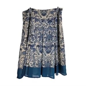 Worthington Women’s Skirt Size 12 Lining Pleated Floral .